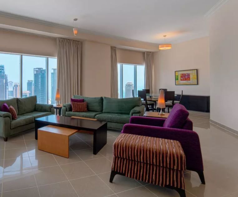 Residential Property 3 Bedrooms F/F Apartment  for rent in West-Bay , Al-Dafna , Doha-Qatar #21162 - 1  image 