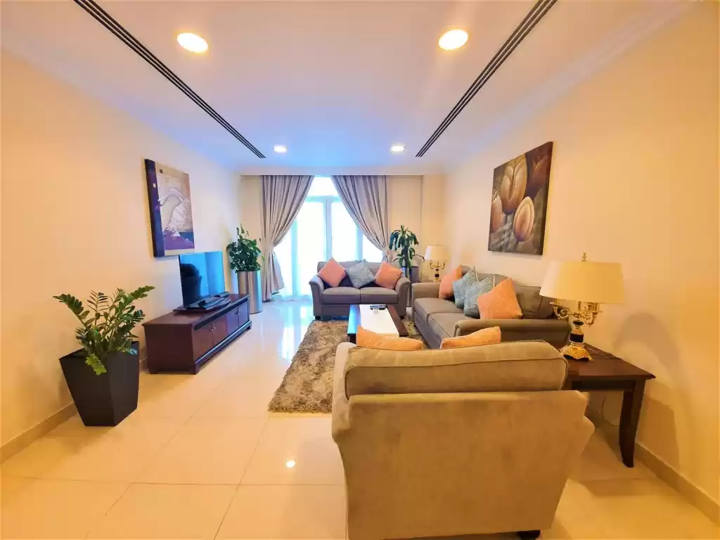 Wohn Klaar eigendom 2 Schlafzimmer F/F Wohnung  zu vermieten in Al Sadd , Doha #10112 - 1  image 