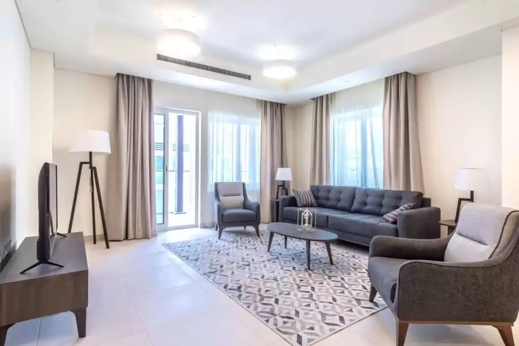 yerleşim Hazır Mülk 1 yatak odası F/F Apartman  kiralık içinde Al Sadd , Doha #10119 - 1  image 