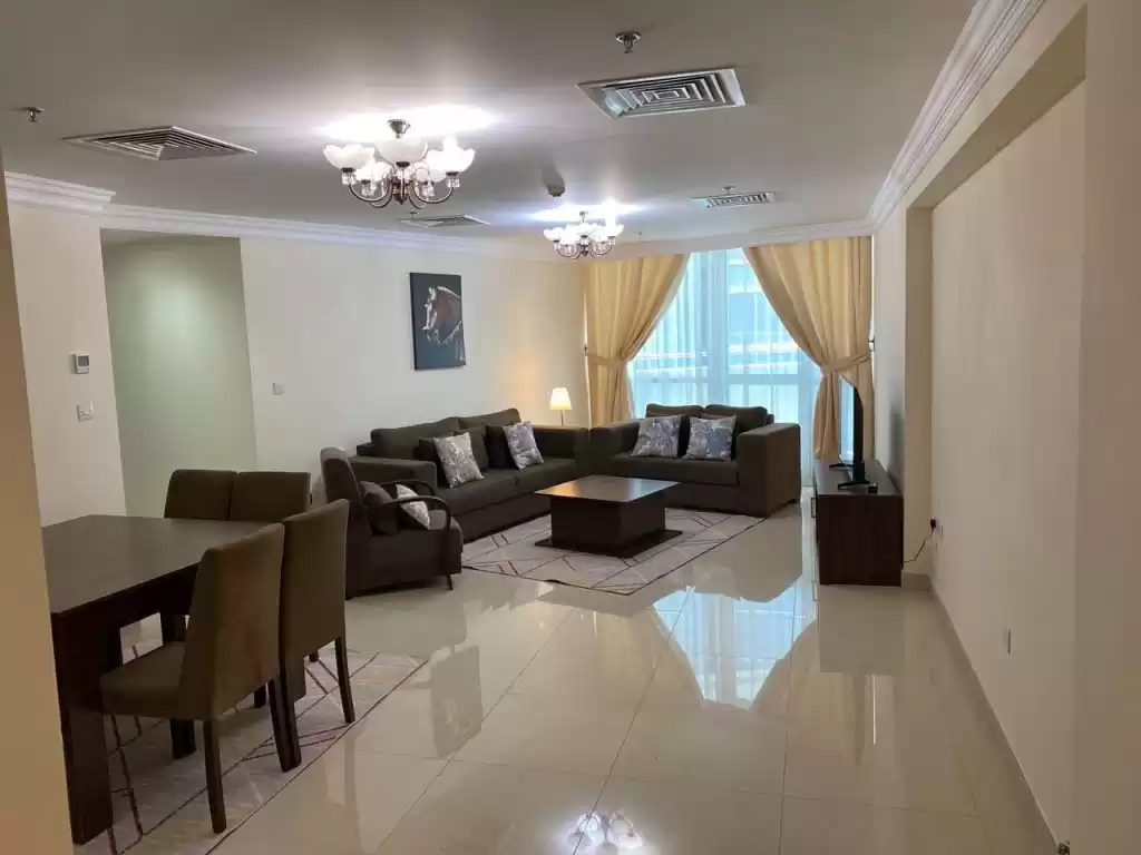 Residencial Listo Propiedad 3 dormitorios F / F Apartamento  alquiler en al-sad , Doha #10142 - 1  image 