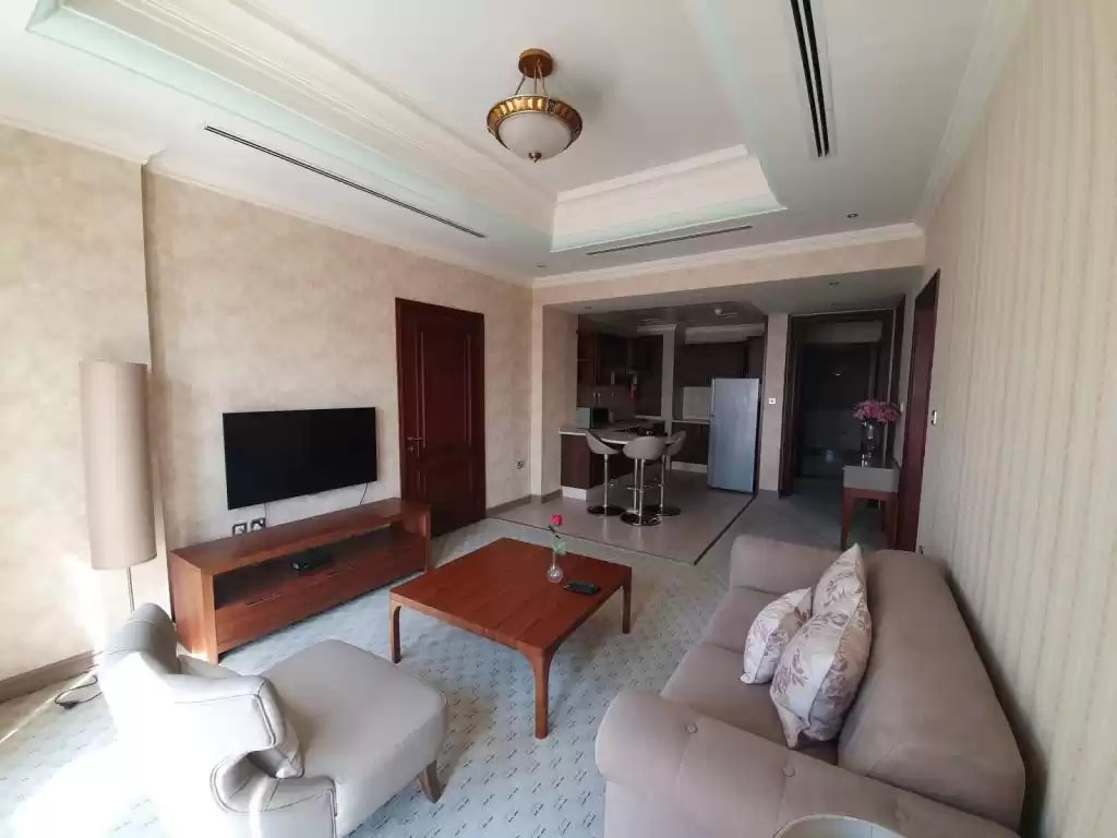 Residencial Listo Propiedad 1 dormitorio F / F Apartamento  alquiler en al-sad , Doha #10377 - 1  image 