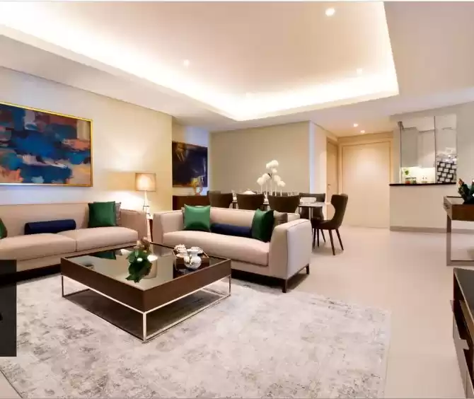 Wohn Klaar eigendom 2 Schlafzimmer F/F Wohnung  zu vermieten in Al Sadd , Doha #10609 - 1  image 