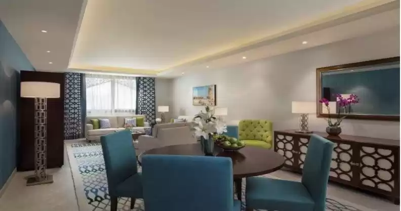 Wohn Klaar eigendom 2 Schlafzimmer F/F Hotelwohnungen  zu vermieten in Doha #11714 - 1  image 