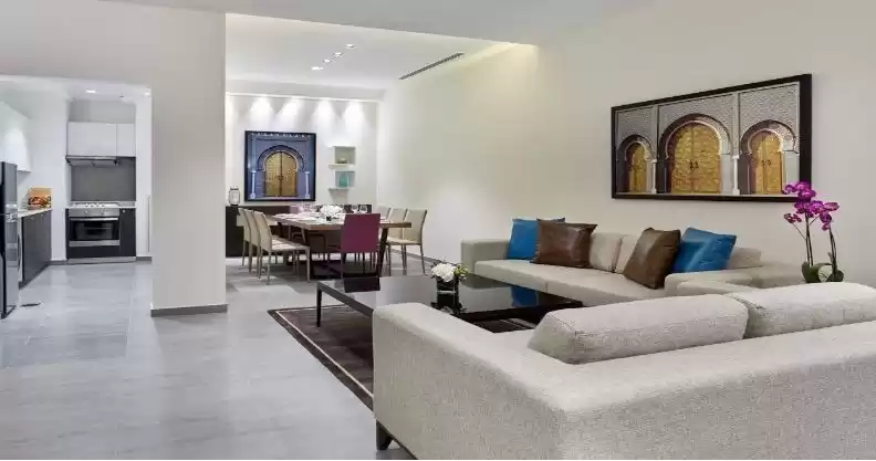 Wohn Klaar eigendom 3 Schlafzimmer F/F Wohnung  zu vermieten in Al Sadd , Doha #11805 - 1  image 