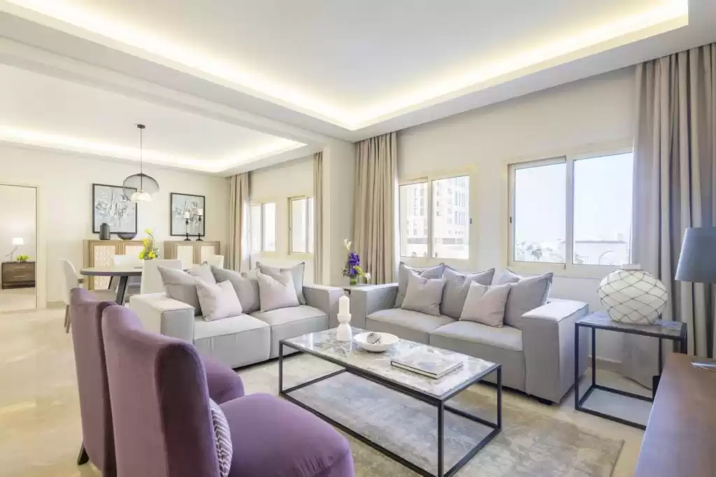 yerleşim Hazır Mülk 2 yatak odası U/F Apartman  kiralık içinde Al Sadd , Doha #13186 - 1  image 