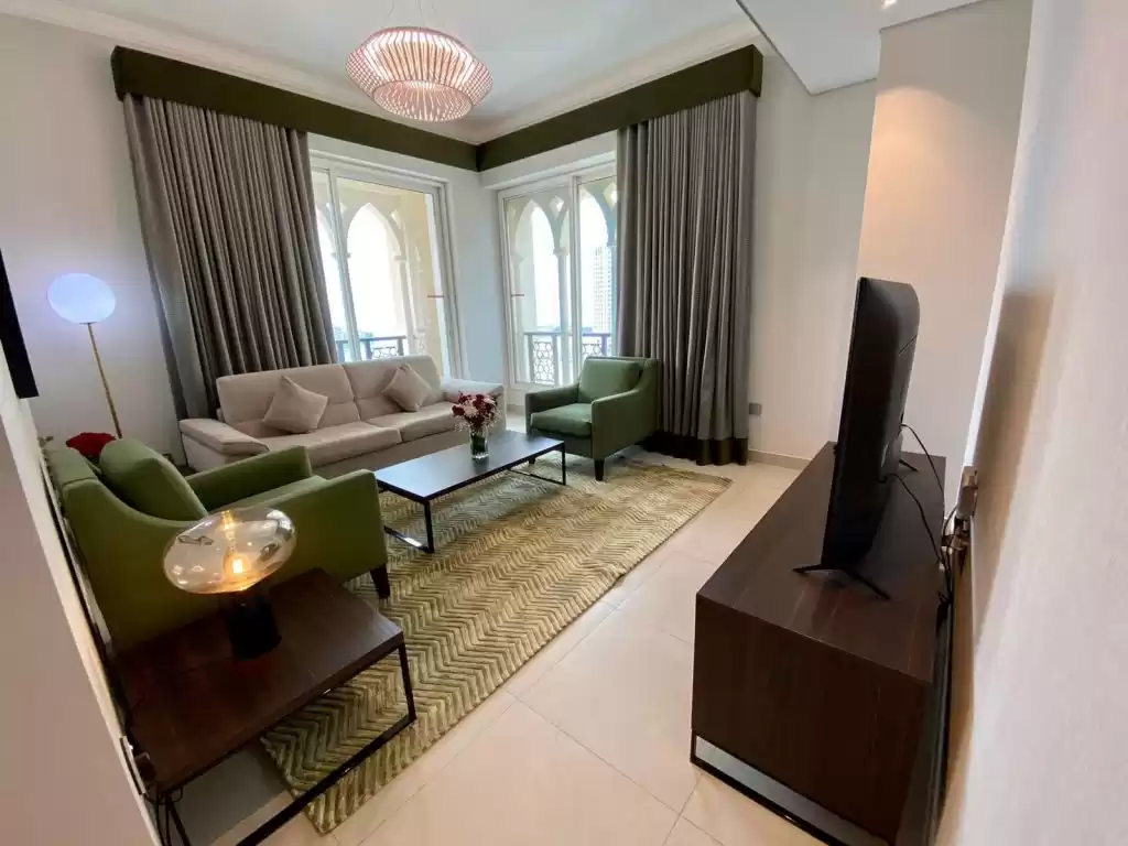 Wohn Klaar eigendom 1 Schlafzimmer F/F Wohnung  zu vermieten in Al Sadd , Doha #13498 - 1  image 