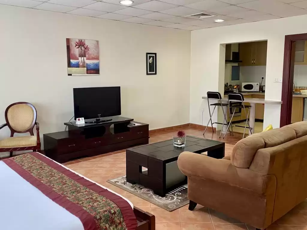 Residential Ready Property Studio F/F Apartment  for rent in Al Sadd , Doha #13595 - 1  image 