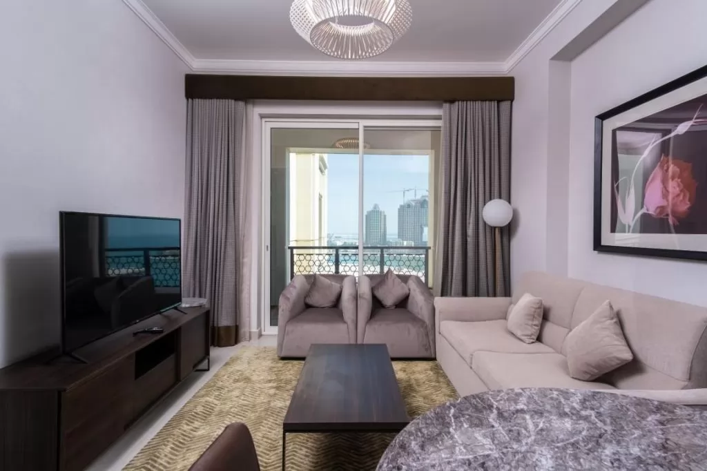 Residential Ready Property 2 Bedrooms F/F Apartment  for rent in Al Sadd , Doha #14004 - 1  image 