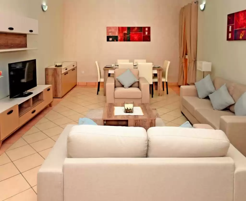 Wohn Klaar eigendom 2 Schlafzimmer S/F Wohnung  zu vermieten in Al Sadd , Doha #16369 - 1  image 