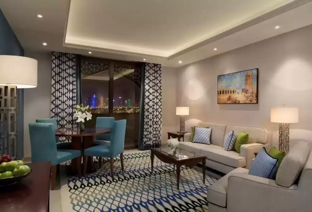 Wohn Klaar eigendom 2 Schlafzimmer F/F Hotelwohnungen  zu vermieten in Al Sadd , Doha #16482 - 1  image 