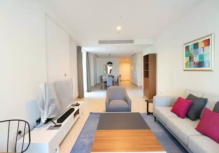 Wohn Klaar eigendom 3 Schlafzimmer F/F Wohnung  zu vermieten in Al Sadd , Doha #16676 - 1  image 