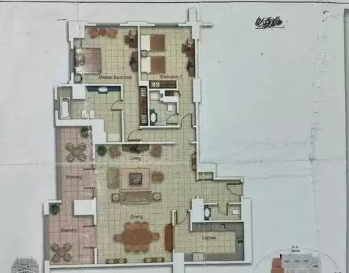 住宅 就绪物业 2 间卧室 U/F 公寓  出售 在 萨德 , 多哈 #19803 - 1  image 