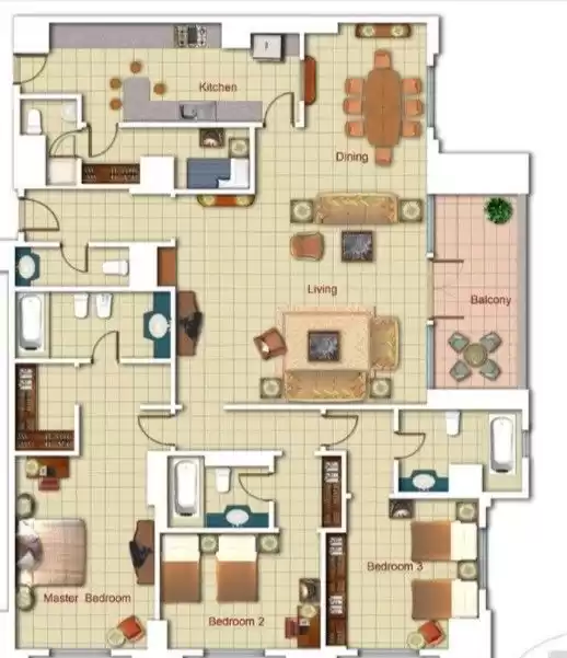 Residencial Listo Propiedad 3 dormitorios F / F Apartamento  venta en al-sad , Doha #19922 - 1  image 