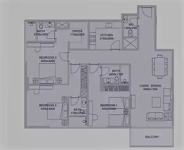 yerleşim Plan Dışı 3 yatak odası F/F Apartman  satılık içinde Al Sadd , Doha #21206 - 1  image 