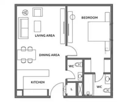 yerleşim Plan Dışı 1 yatak odası F/F Apartman  satılık içinde Al Sadd , Doha #21210 - 1  image 