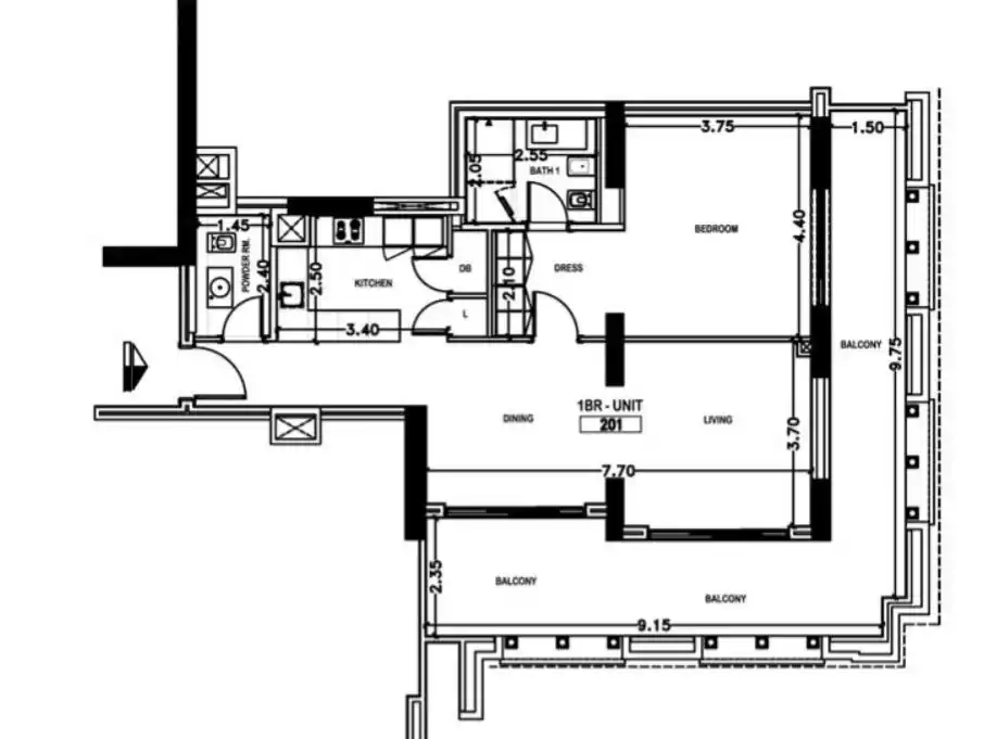 Residencial Off Plan 1 dormitorio S / F Apartamentos del Hotel  venta en al-sad , Doha #21315 - 1  image 