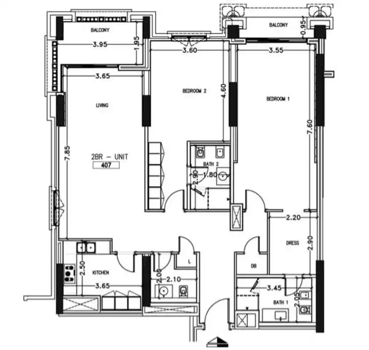 Residencial Off Plan 2 dormitorios S / F Dúplex  venta en al-sad , Doha #21325 - 1  image 