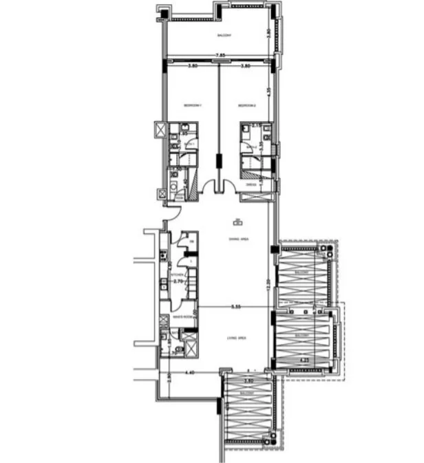 住宅 计划外 2 间卧室 顺丰 双工  出售 在 萨德 , 多哈 #21330 - 1  image 