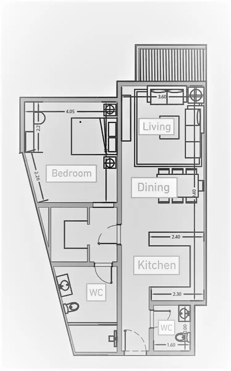 Residencial Off Plan 1 dormitorio S / F Apartamento  venta en al-sad , Doha #21339 - 1  image 