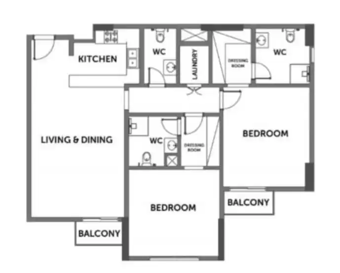Wohn Außerplanmäßig 2 Schlafzimmer S/F Wohnung  zu verkaufen in Al Sadd , Doha #21340 - 1  image 