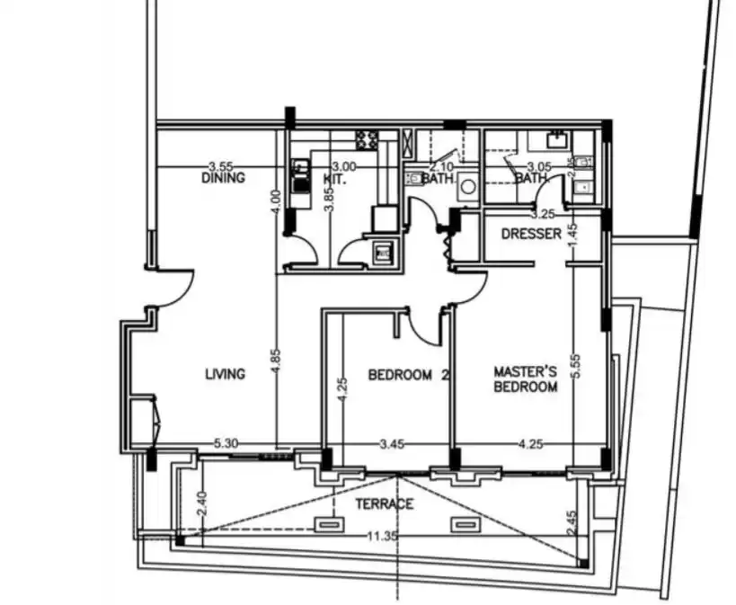 yerleşim Plan Dışı 2 yatak odası S/F Dağ evi  satılık içinde Al Sadd , Doha #21344 - 1  image 