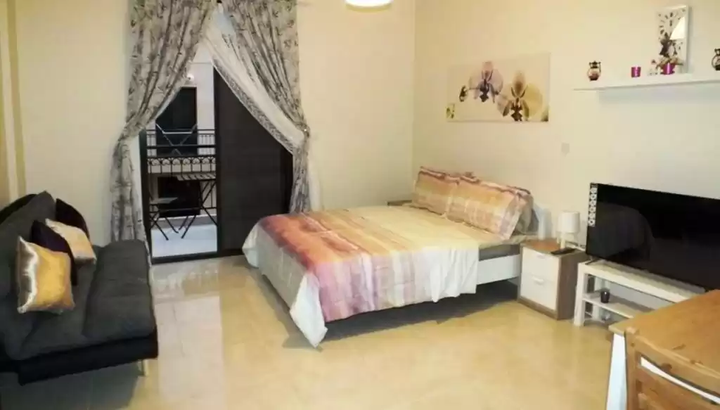 Residencial Listo Propiedad Estudio F / F Apartamento  alquiler en al-sad , Doha #21668 - 1  image 
