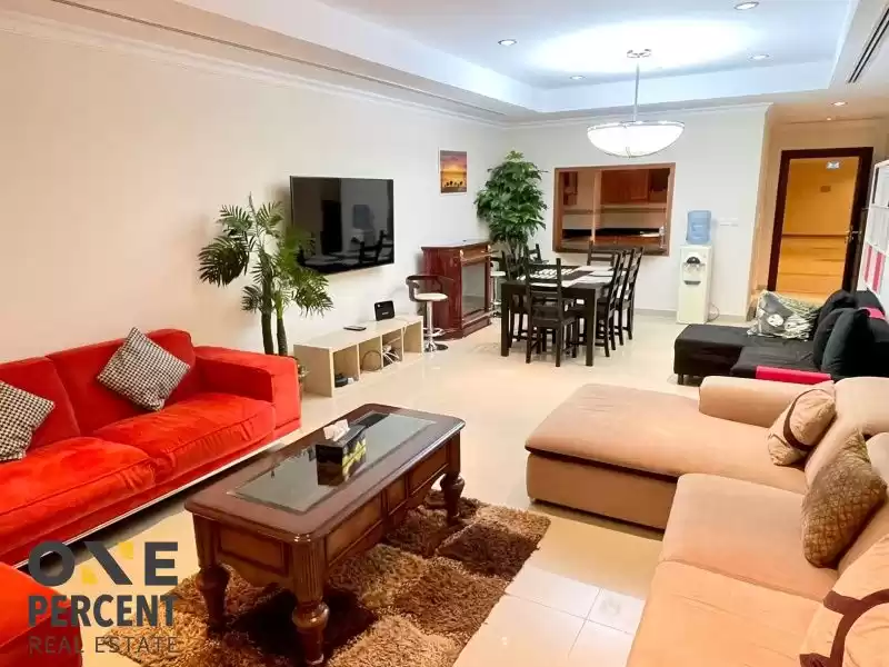 Wohn Klaar eigendom 1 Schlafzimmer F/F Wohnung  zu vermieten in Al Sadd , Doha #21704 - 1  image 