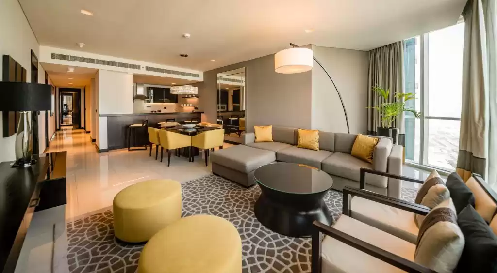 Wohn Klaar eigendom 3 Schlafzimmer F/F Hotelwohnungen  zu vermieten in Dubai #22460 - 1  image 