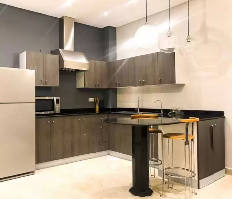 Residential Ready Property 1 Bedroom F/F Apartment  for rent in Kuwait #23766 - 1  image 