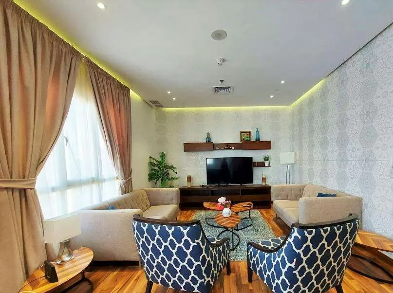 Жилой Готовая недвижимость 1 спальня Н/Ф Квартира  в аренду в Кувейт #23940 - 1  image 