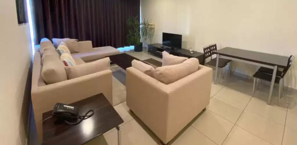 Residential Ready Property 1 Bedroom F/F Apartment  for rent in Kuwait #25146 - 1  image 