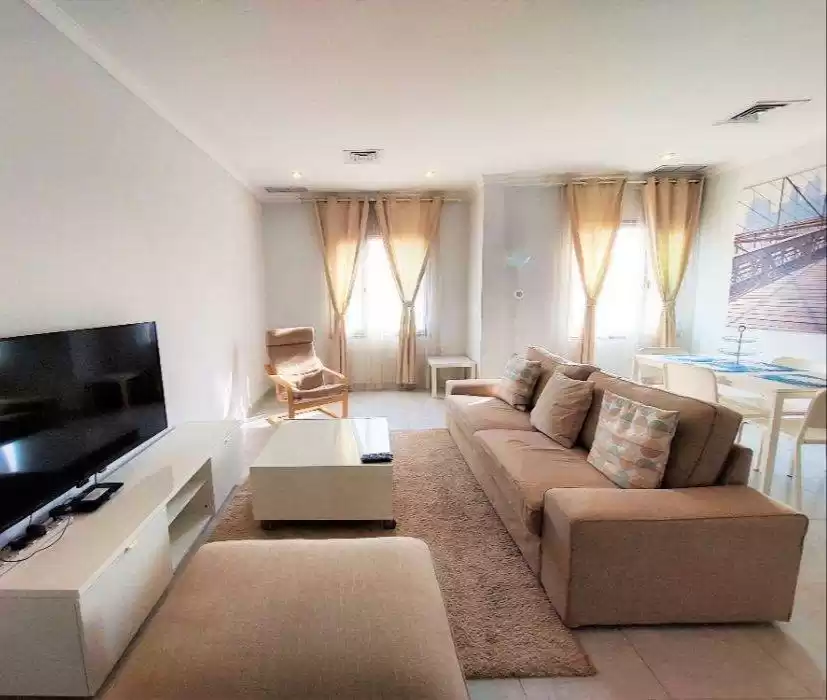 Residential Ready Property 1 Bedroom F/F Apartment  for rent in Kuwait #25165 - 1  image 