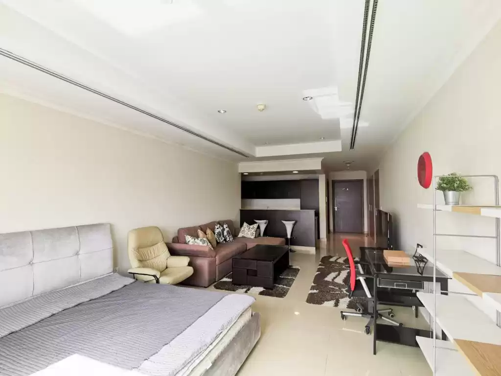 Residencial Listo Propiedad Estudio F / F Apartamento  alquiler en al-sad , Doha #7946 - 1  image 