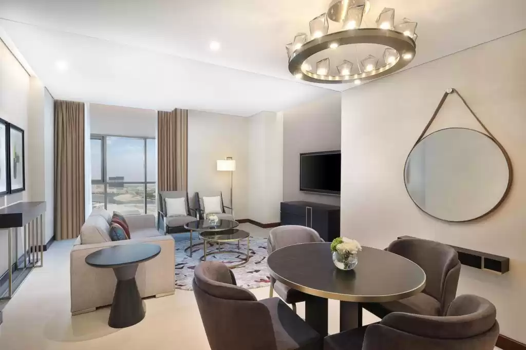 yerleşim Hazır Mülk 1 yatak odası F/F Apartman  kiralık içinde Al Sadd , Doha #9219 - 1  image 