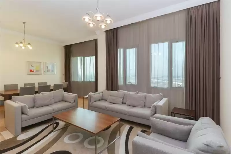 Residencial Listo Propiedad 3 + habitaciones de servicio F / F Apartamento  alquiler en al-sad , Doha #9314 - 1  image 