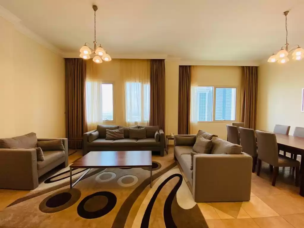 Residencial Listo Propiedad 3 dormitorios F / F Apartamento  alquiler en al-sad , Doha #9591 - 1  image 
